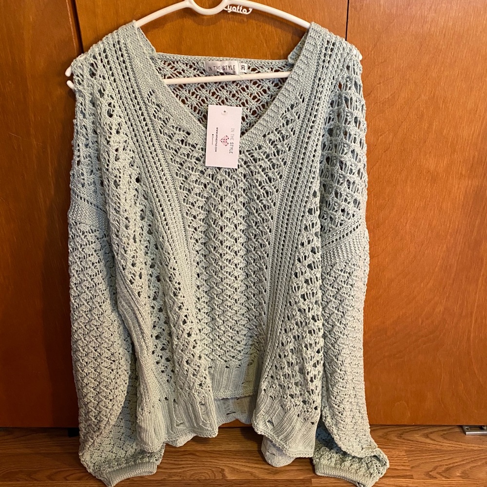 In The Style Knitted sweater in green